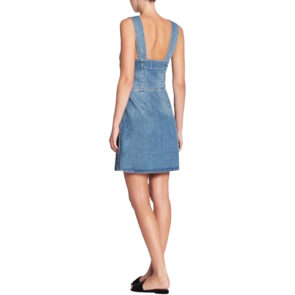 Paige Tula Lace Up Sleeveless Denim Dress - Picture 4 of 9